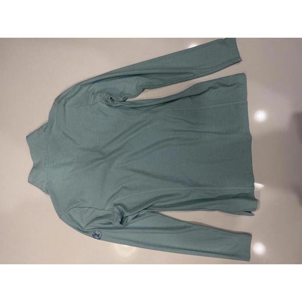 Women's Peter Millar Light Blue Quarter-Zip Long Sleeve Pullover - Medium - Picture 3 of 4